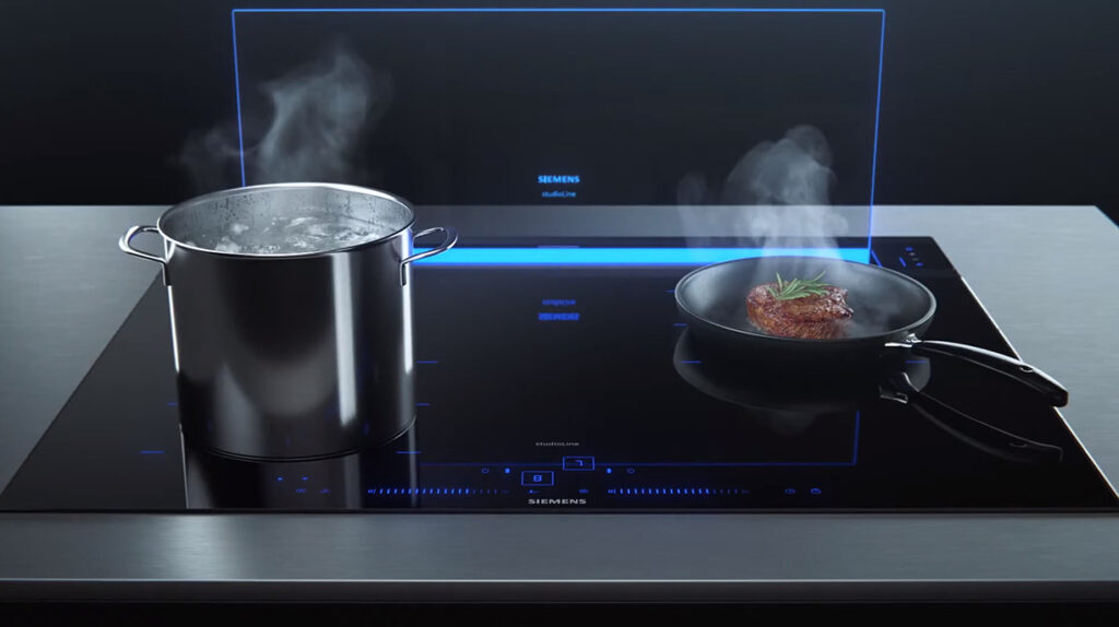 GlassdraftAir table de cuisson de Siemens. Une puissance invisible