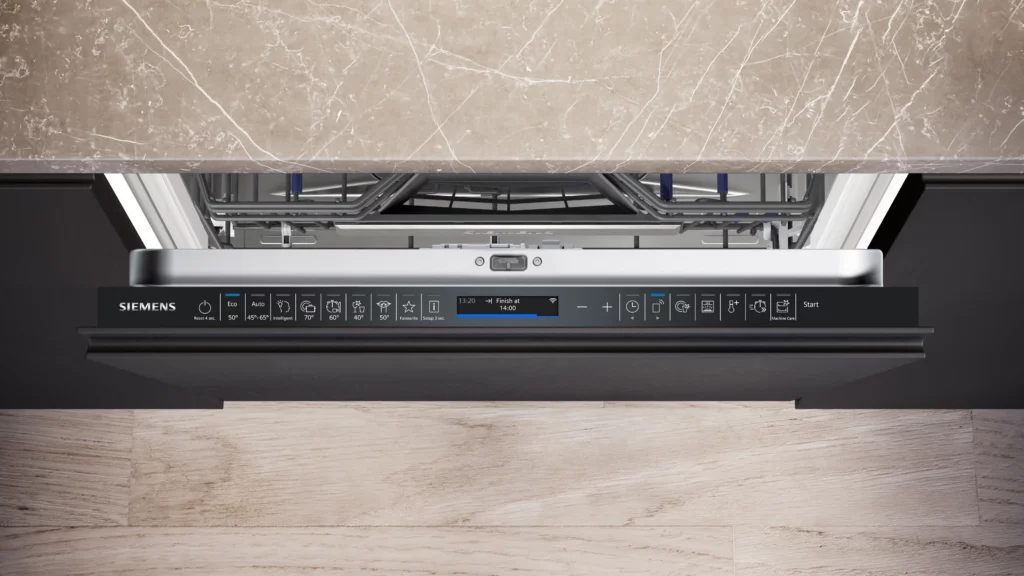 Siemens SN87TX02CE – intérieur paniers flexComfort Pro et chargement vaisselle