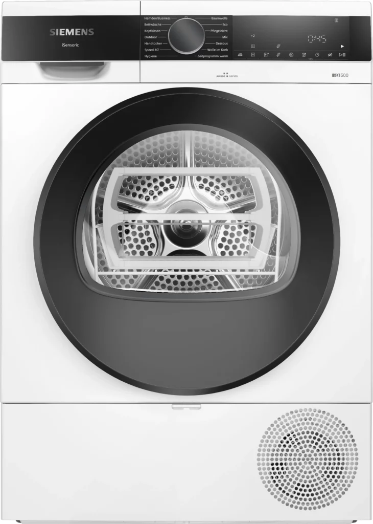Siemens WQ33G291CH iQ500 — sèche-linge à pompe à chaleur 8 kg, vue de face
