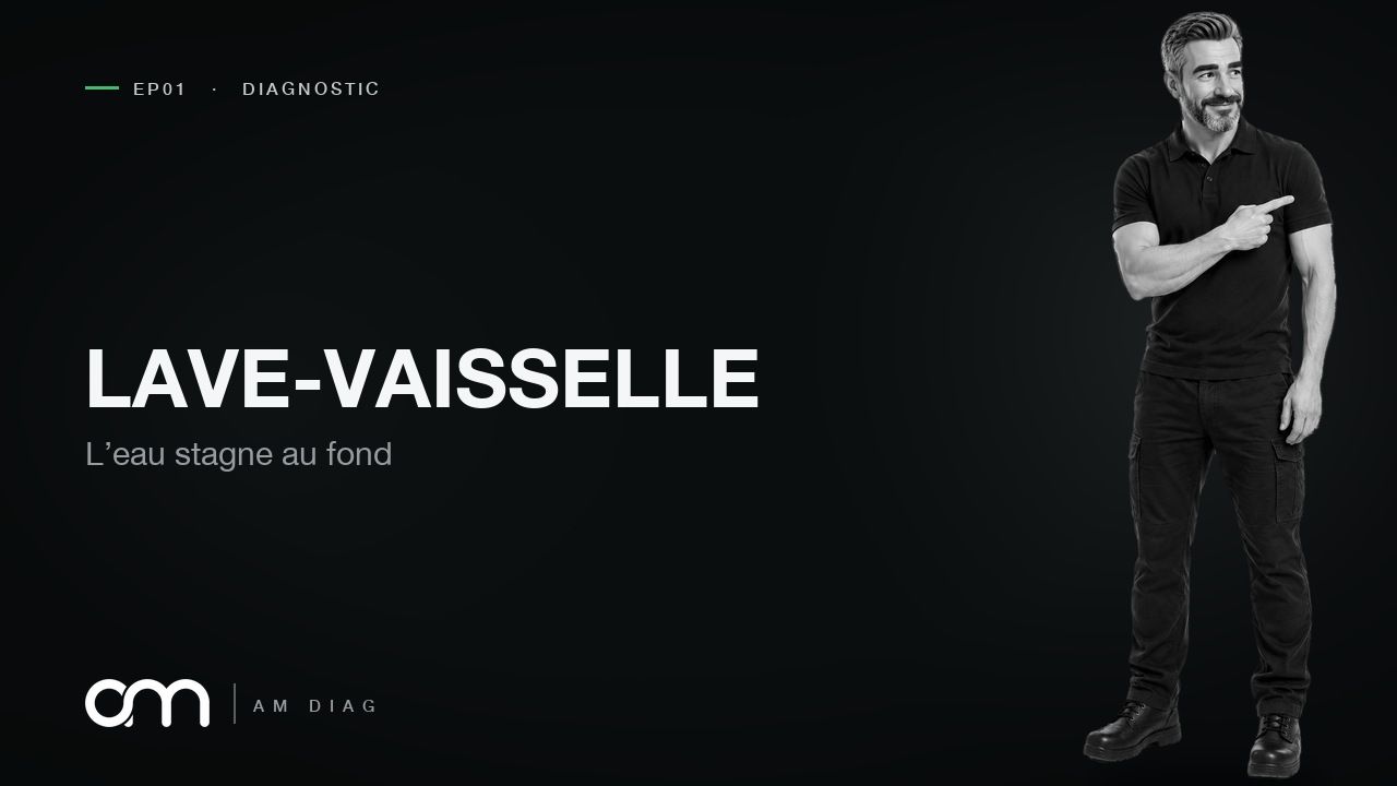 AM Diag EP01 — lave-vaisselle : l'eau stagne au fond, diagnostic en vidéo avec Massimo