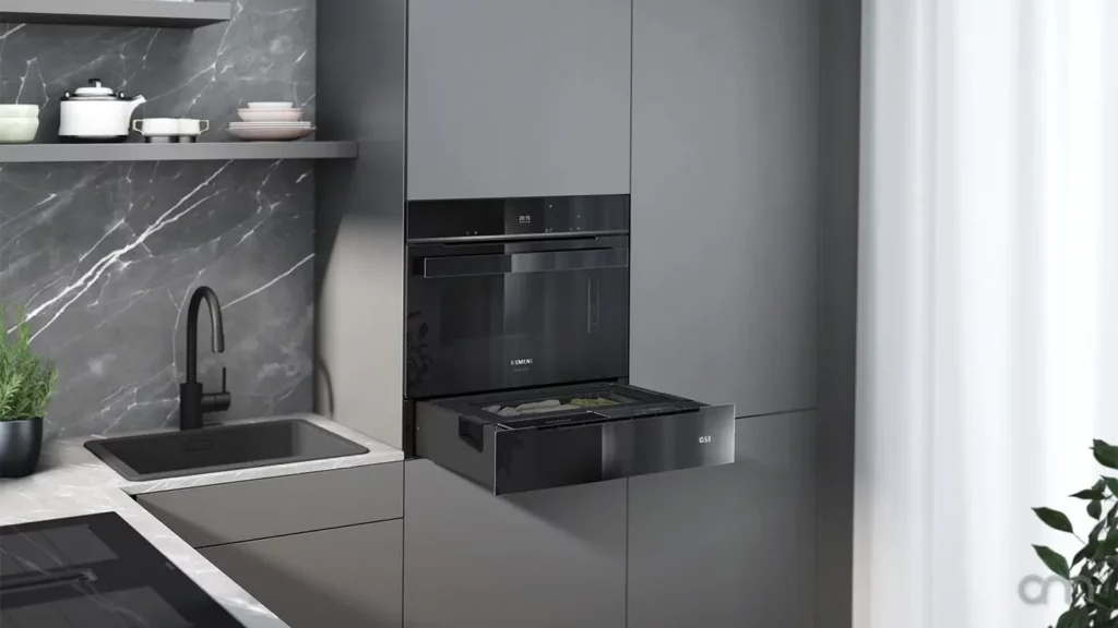 Tiroir vapeur Siemens : la cuisson santé encastrée