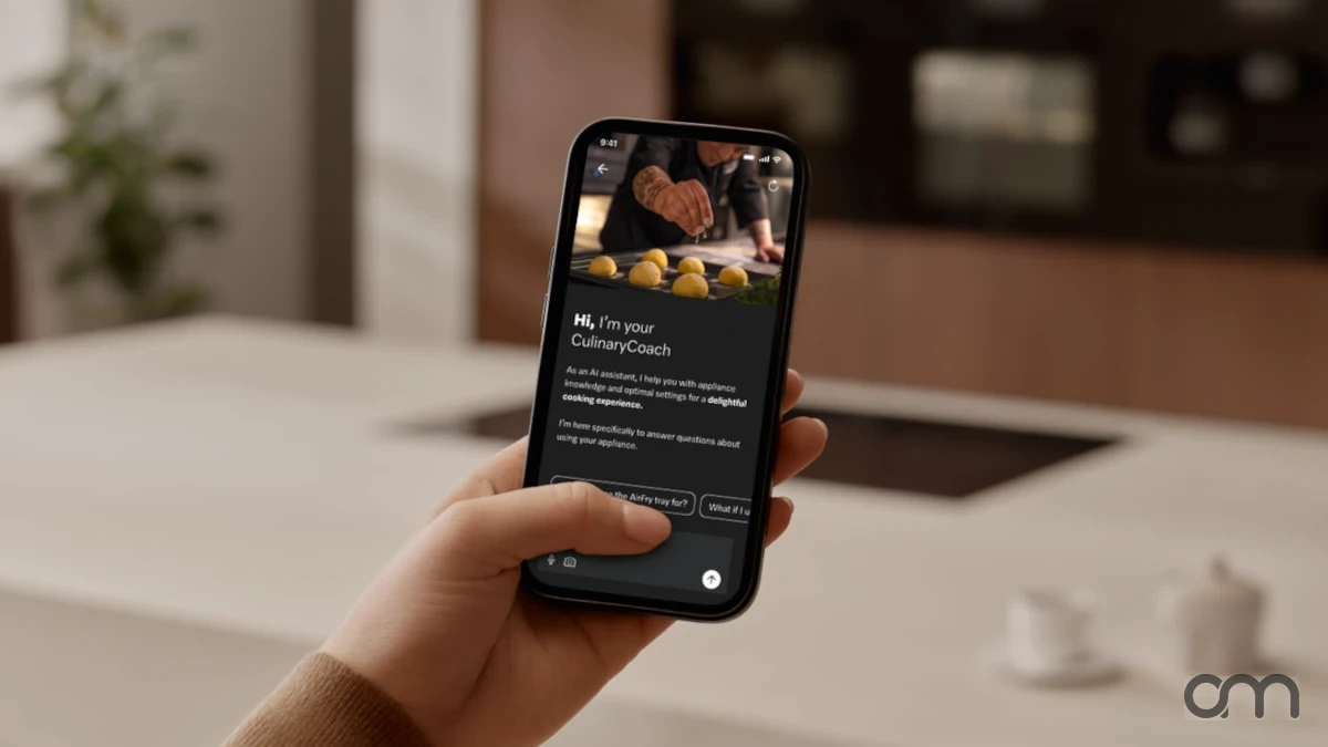 Application Miele pilotant un four encastrable connecté, illustration du CulinaryCoach présenté à l'IFA 2026, cuisine du canton de Neuchâtel