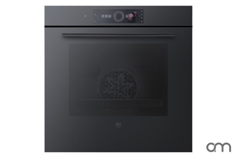 Four encastrable V-ZUG Combair V4000 60 en verre miroir noir, écran tactile avec CircleSlider, poignée design noire